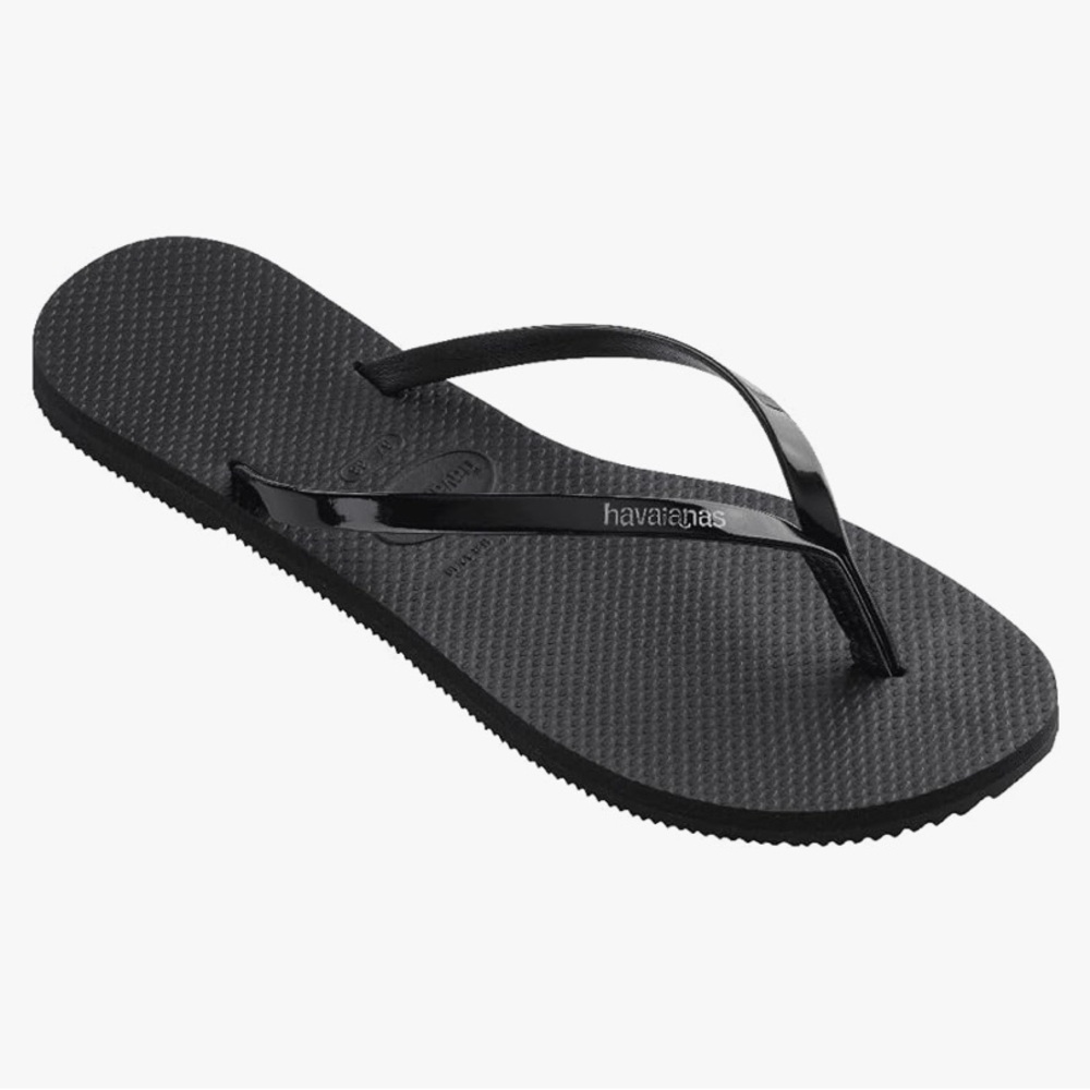 HAVAIANAS Women's You Metallic Flip Flops - Black - Picture 4 of 5